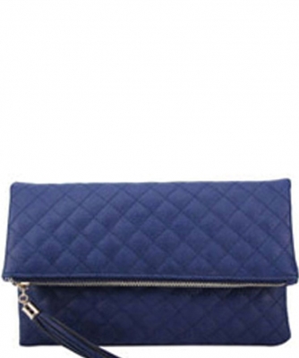 Quilted Bifold Crossbody Clutch LP048QS NAVY